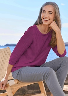 Pullover aus Baumwolle mit 3/4-Ärmeln thumbnail 7