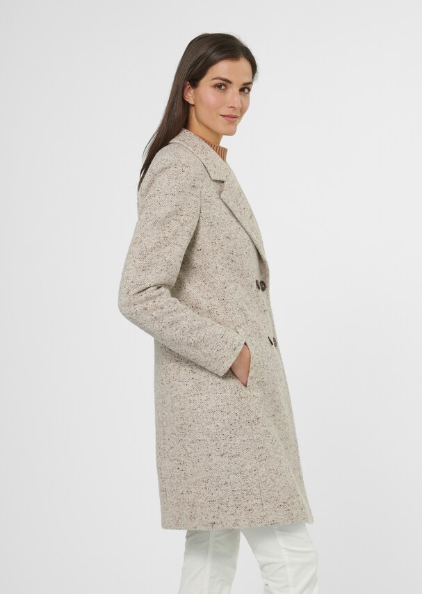 Double-breasted tweed coat 3