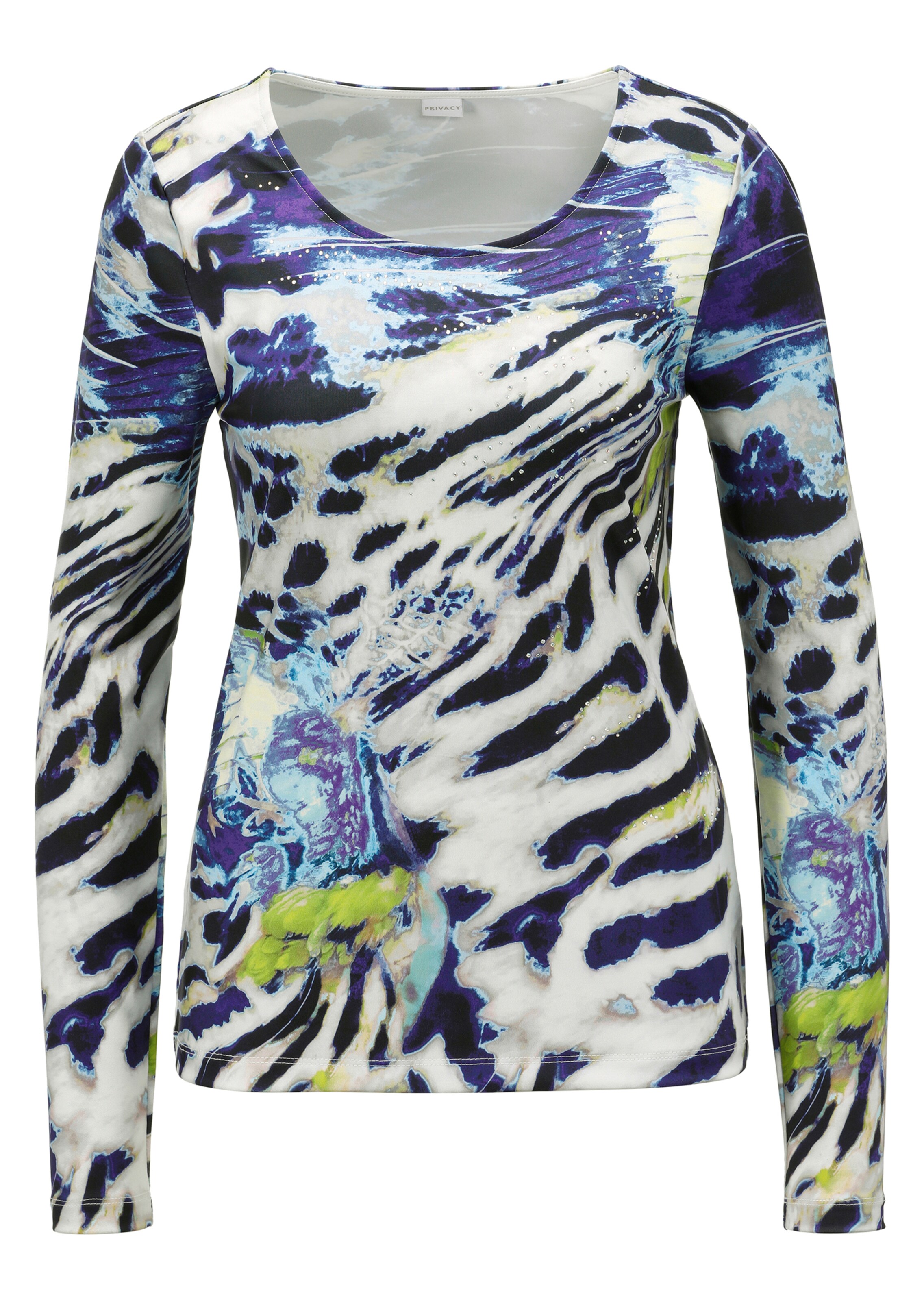 Langarm-Shirt mit farbenfrohem Animal-Print