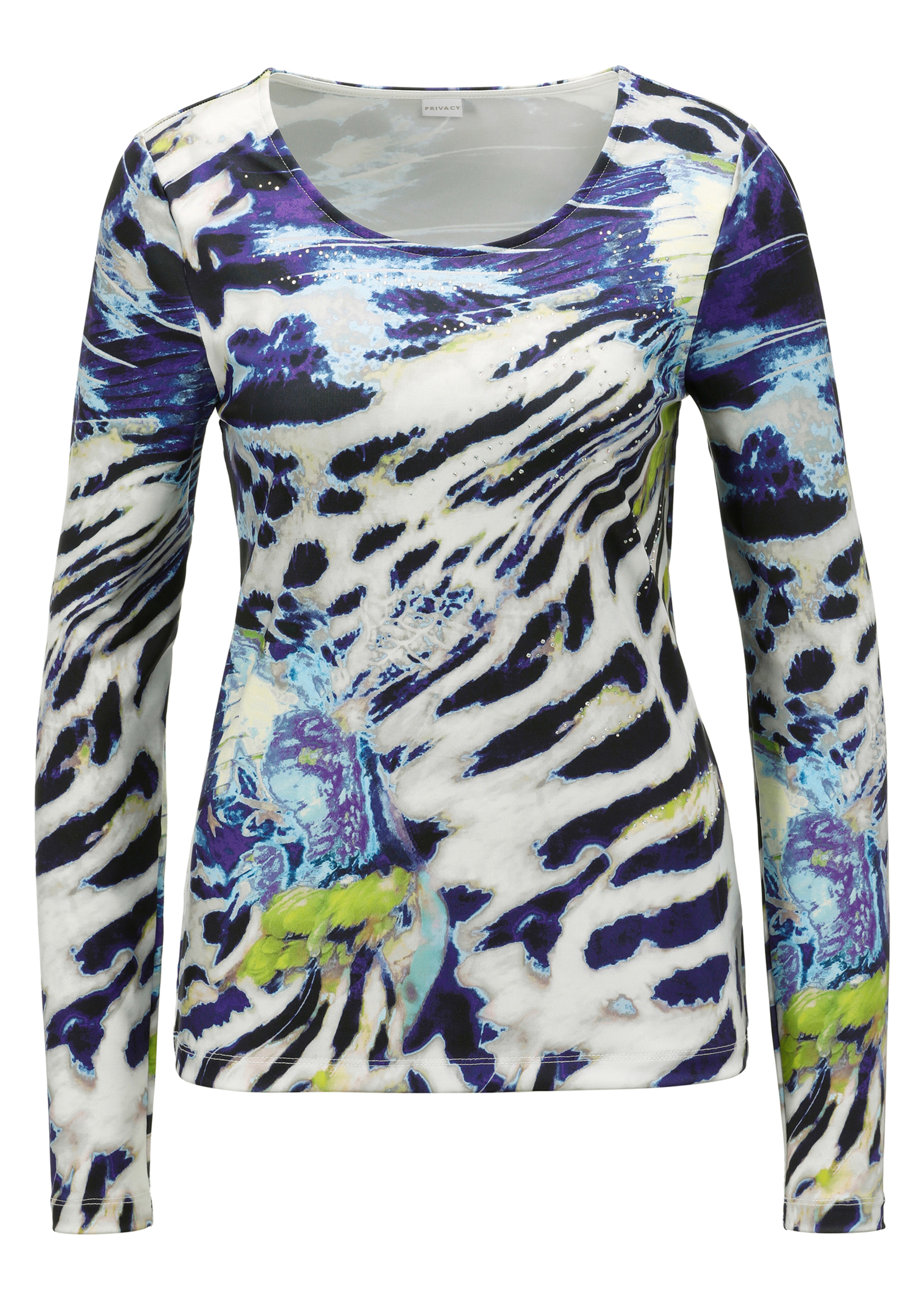 Langarm-Shirt mit farbenfrohem Animal-Print