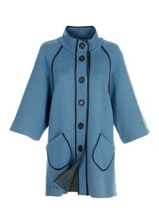 Lange Strickjacke mit Stehkragen thumbnail 1