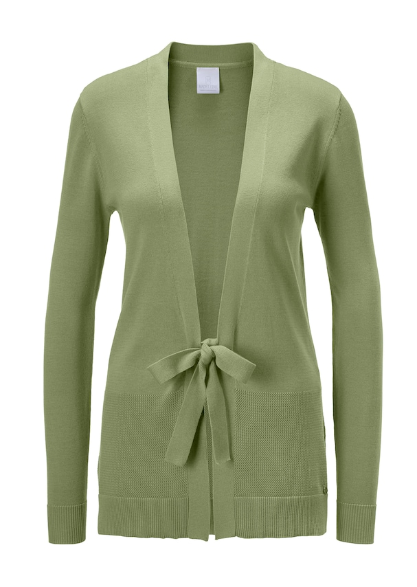 Strickjacke mit Taillen-Bindeband 5