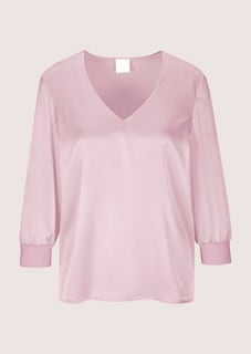 Blusenshirt aus Seidenstretch mit V-Ausschnitt thumbnail 6