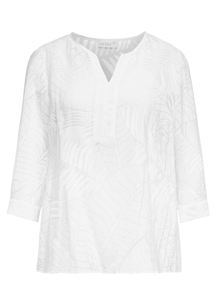 Casual gesneden etskantblouse