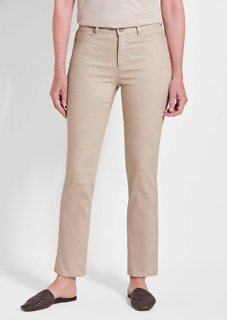 Gemusterte Hose CARLA in schimmerndem Blumenprint