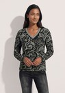 Pull jacquard avec encolure en V thumbnail 1