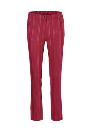 rouge Pantalon structuré en tissu élastique