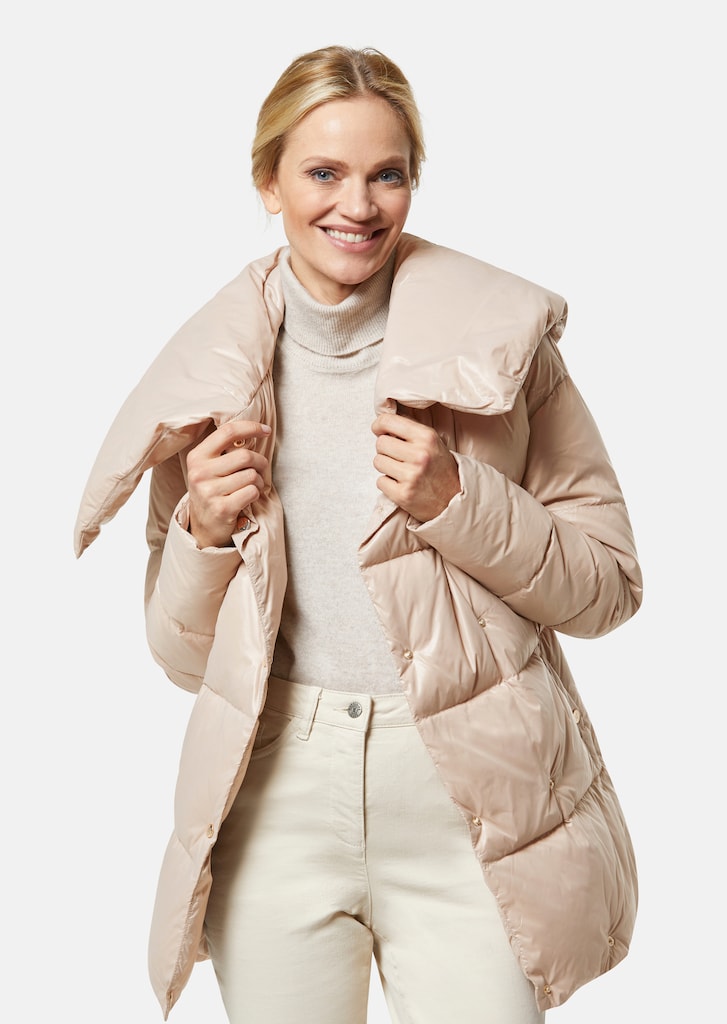 Warm quilted down jacket