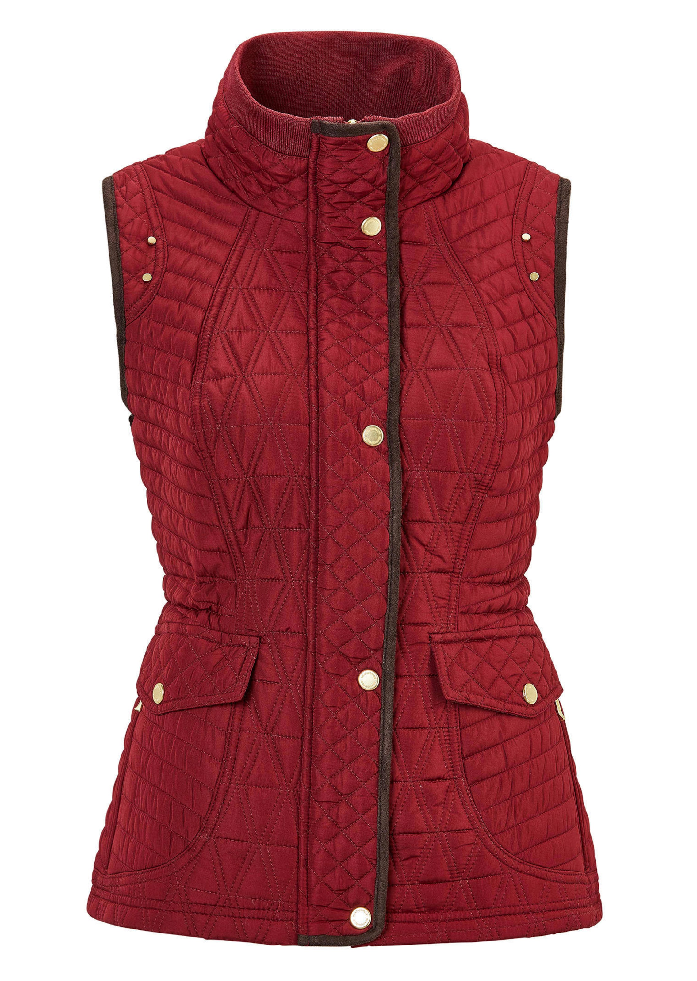 Gilet matelassé avec surpiqûres à effet visuel amincissant