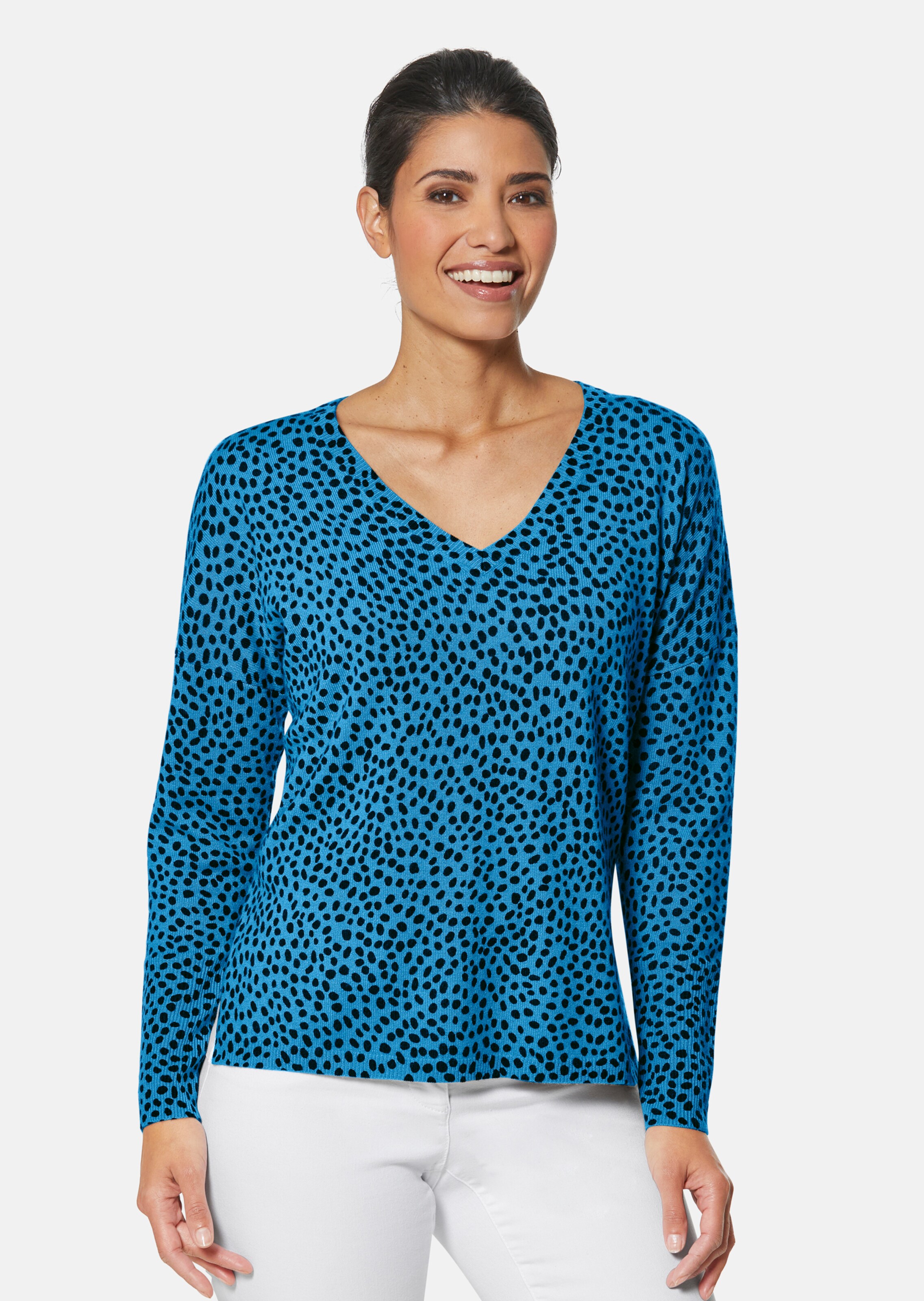 Oversize-Pullover mit abstraktem Leoprint