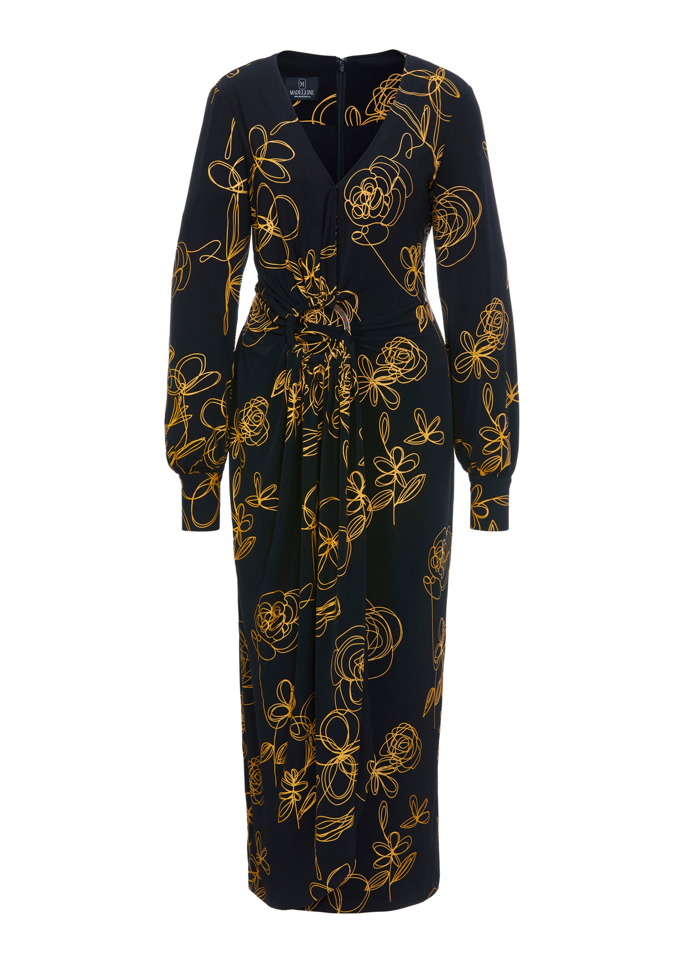 Druckkleid in Wickeloptik