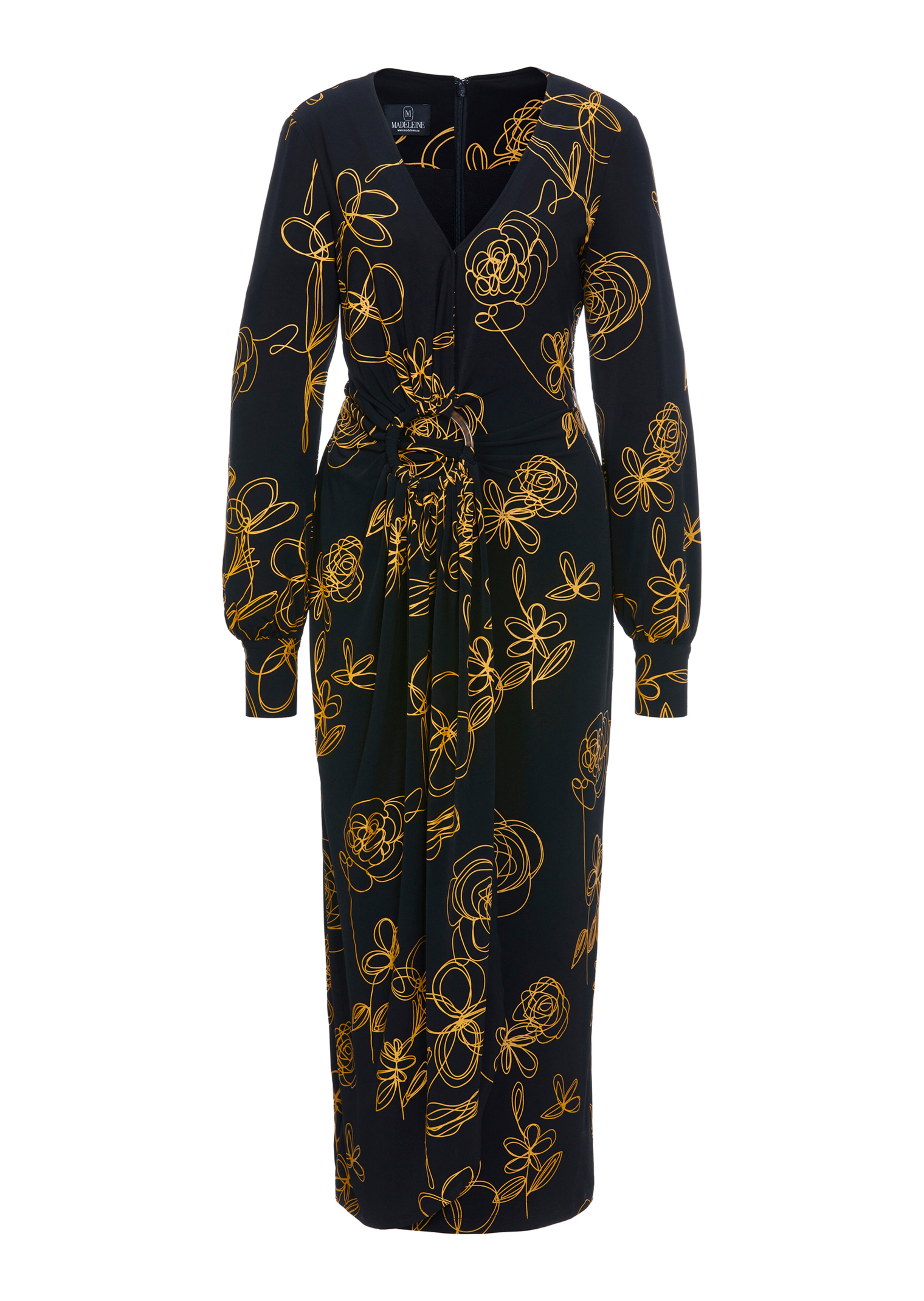 Druckkleid in Wickeloptik