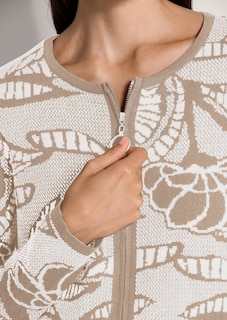 Jacquard-Strickblazer mit Reißverschluss thumbnail 5