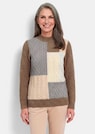 Strickpullover mit Intarsienmuster und Stehkragen thumbnail 1