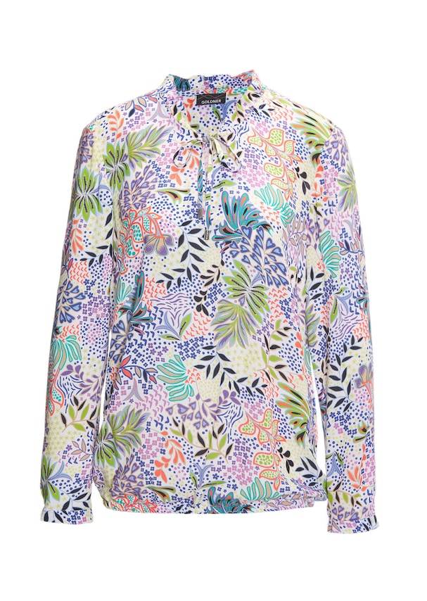 Gedessineerde blouse van hoogwaardige viscose 5