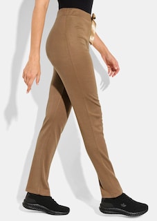 Freizeithose aus Jersey in Strickoptik thumbnail 3