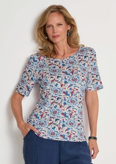Jersey-Shirt mit U-Boot-Ausschnitt thumbnail 7