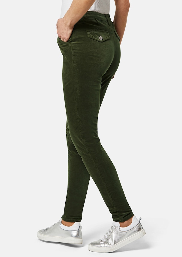 Sports velvet trousers in chino style 3