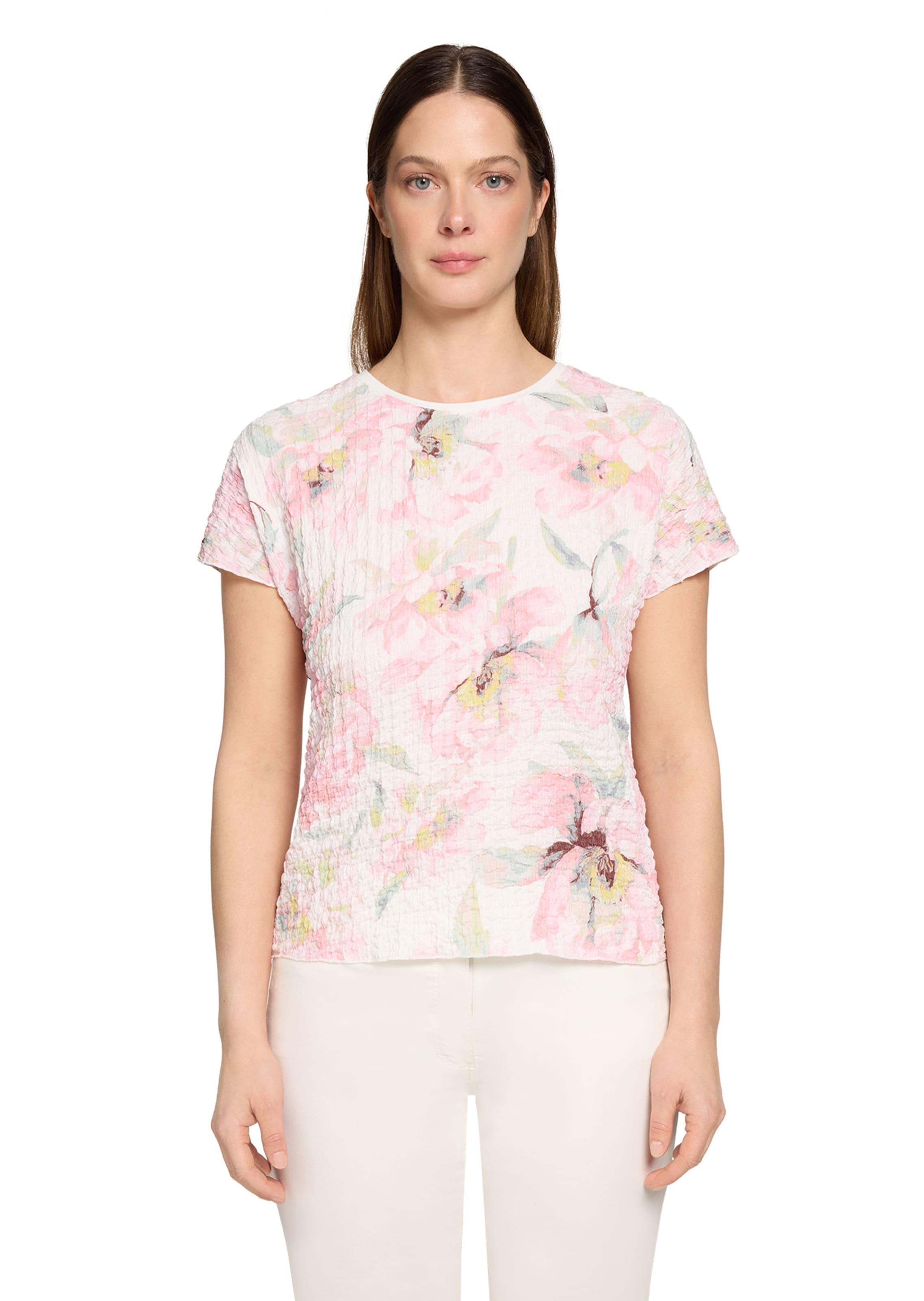 T-shirt structuré avec motif floral