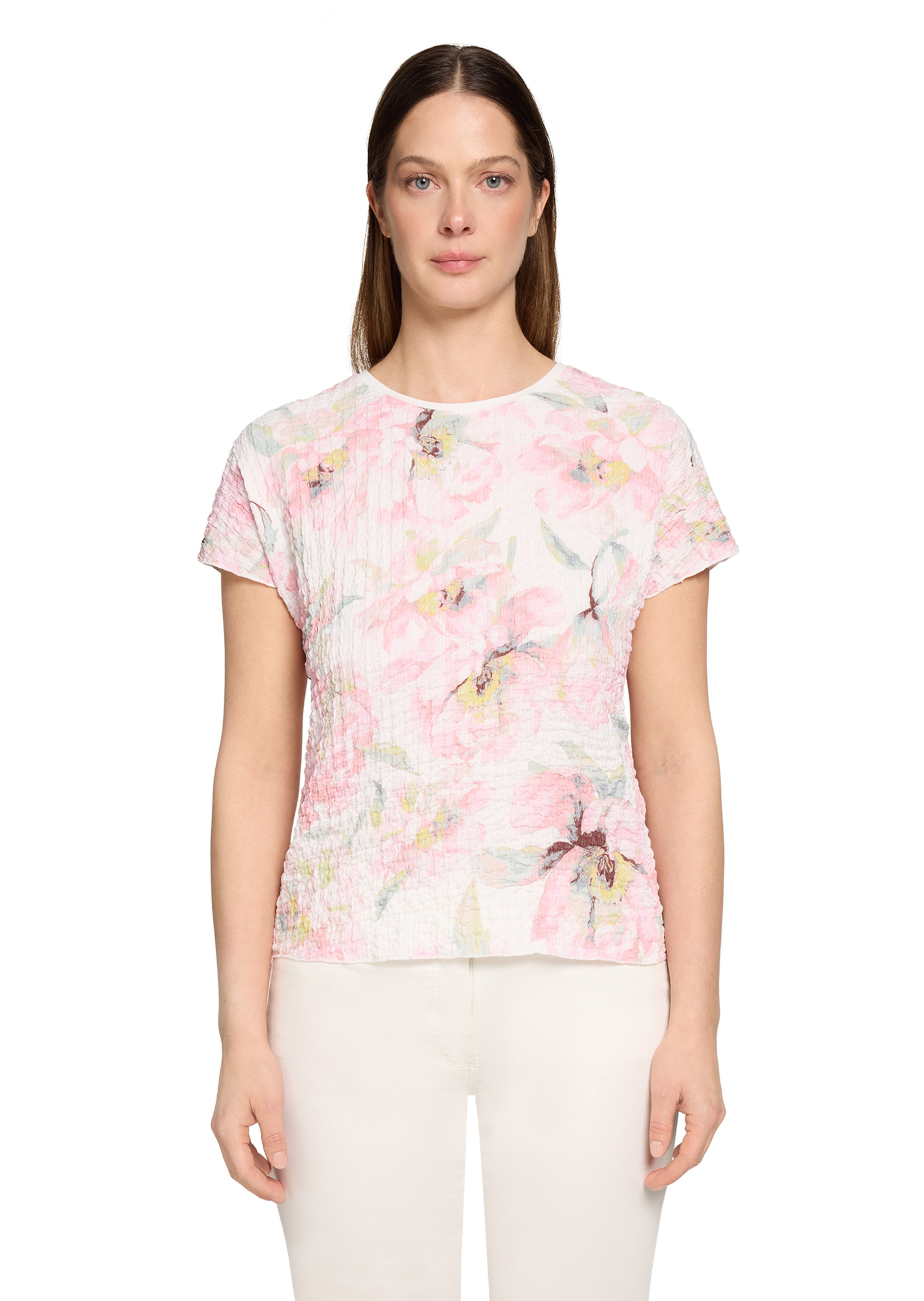 T-shirt structuré avec motif floral