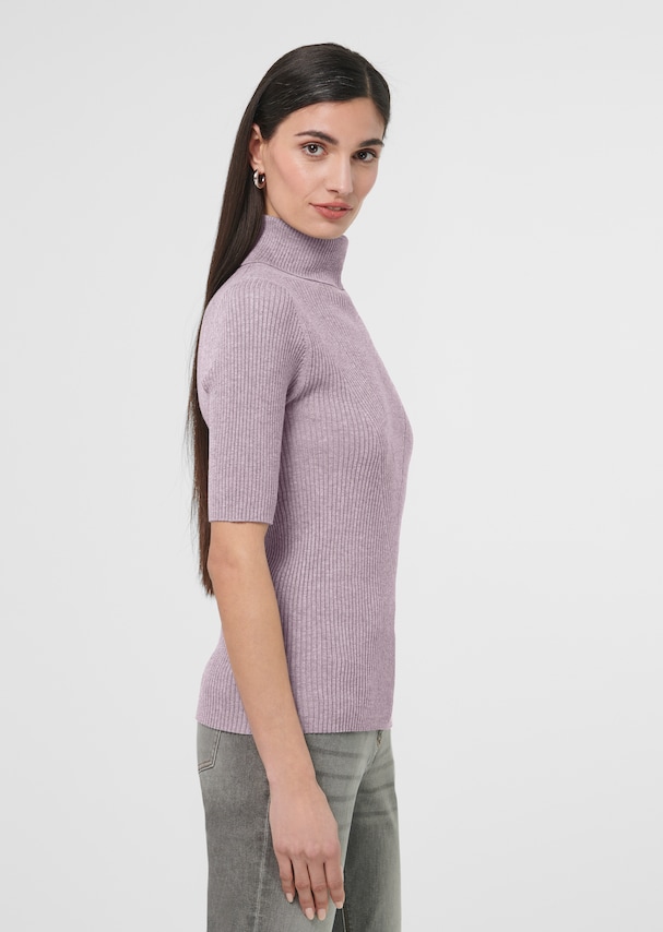 Ribbed knit jumper with half sleeves 3