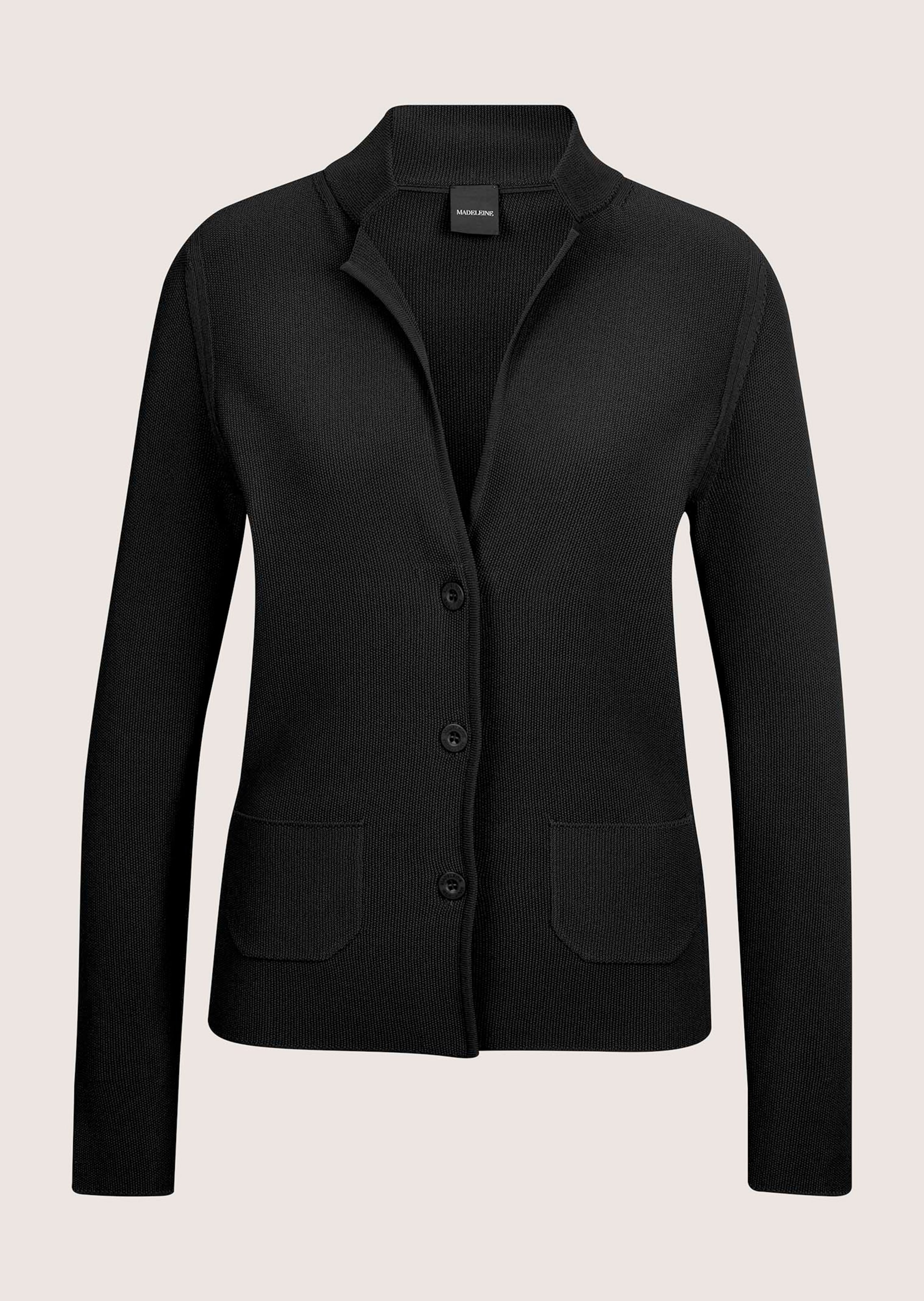 Schlanker Strickblazer mit langen Ärmeln