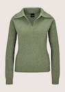 Schimmernder Pullover mit Polo-Kragen thumbnail 6