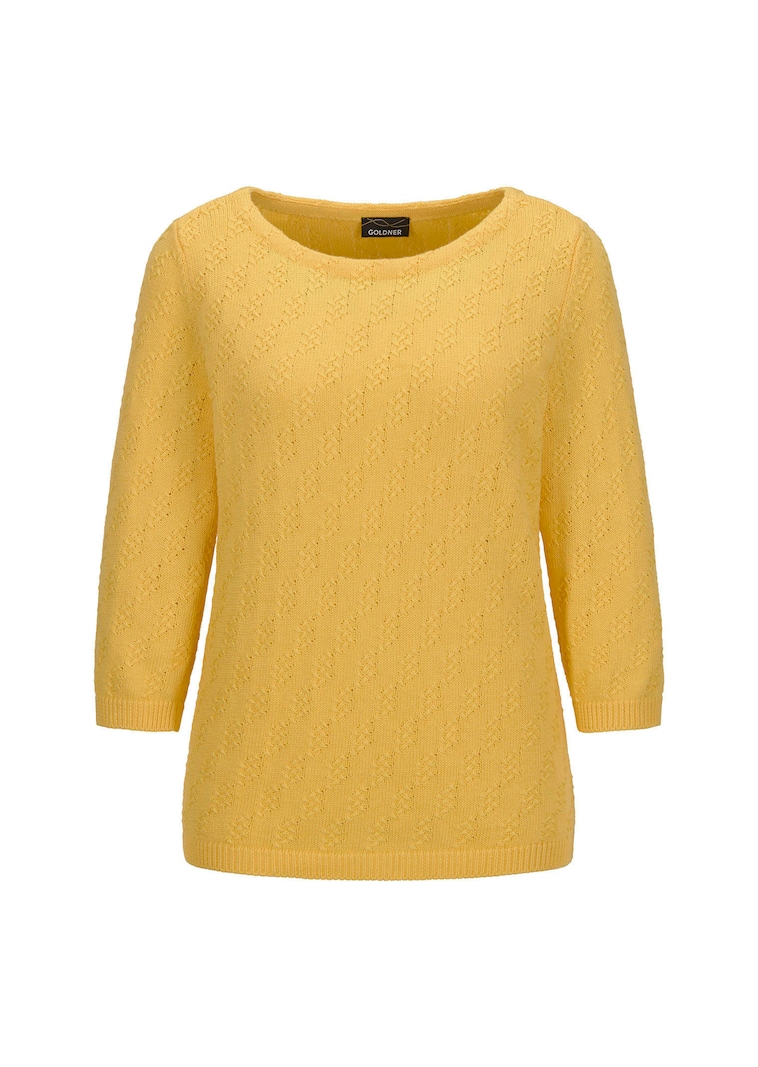 Pull à manches 3/4 en pur coton