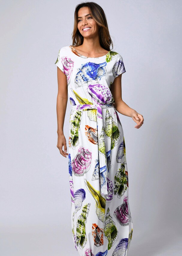 Kleid mit modischem allover Muschel-Druck 2
