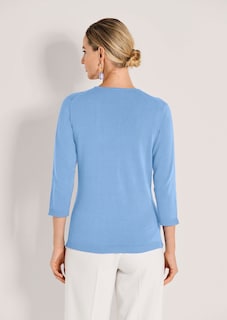 Baumwollpullover mit V-Ausschnitt thumbnail 3