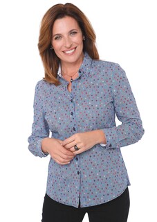 Interessant gestreepte blouse met extra print thumbnail 1