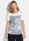 Maritimes Jersey-Shirt mit Glanzdetails thumbnail 1