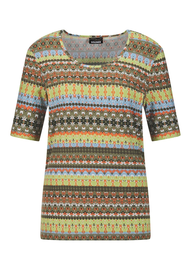 Jersey shirt met ronde hals