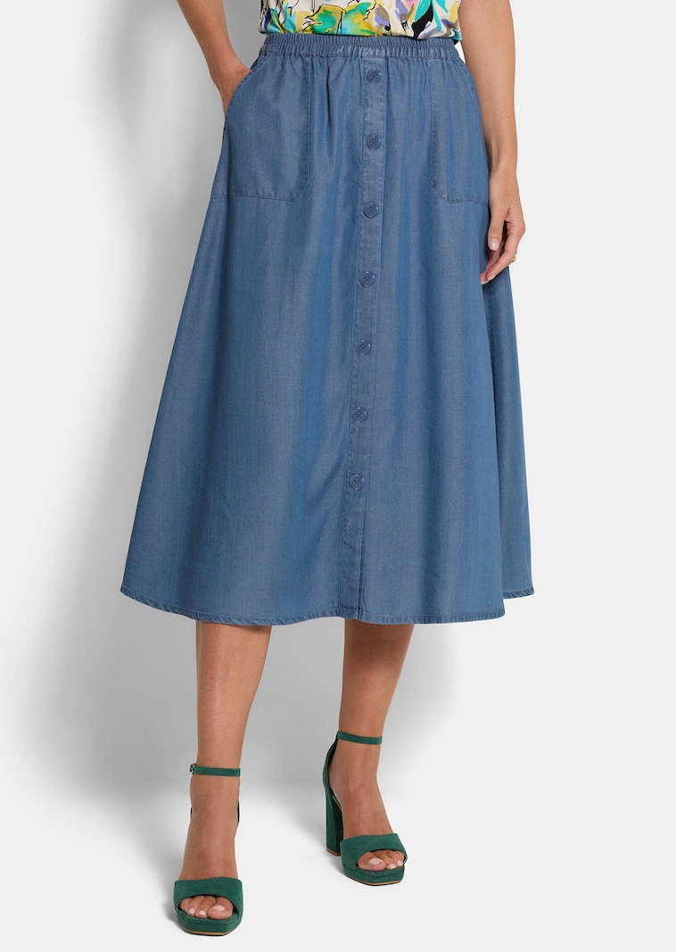 Leichter Tencel-Rock mit Taschen