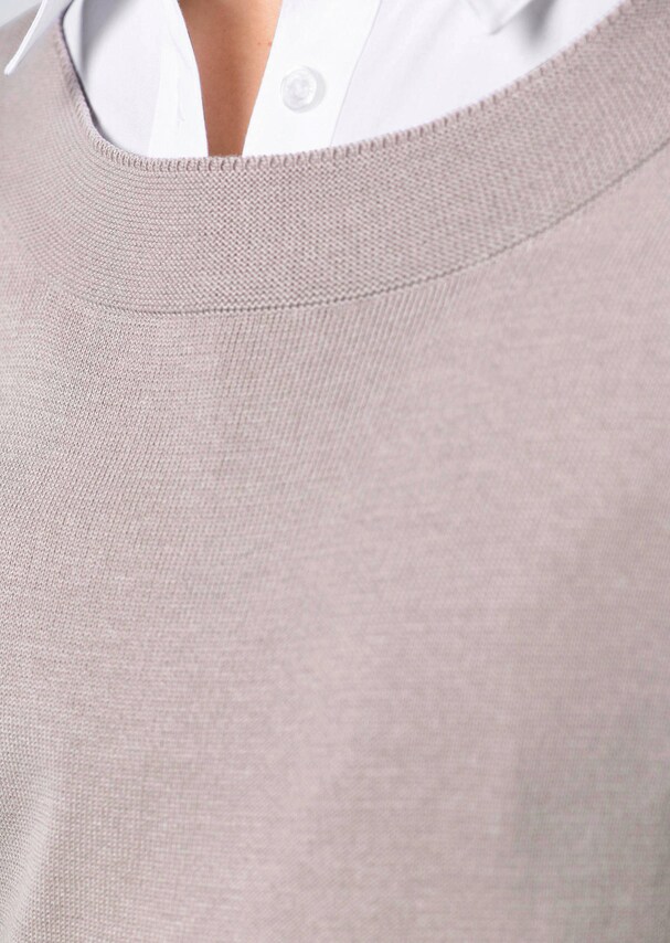 Pullover mit breitem Beleg am Ausschnitt 4