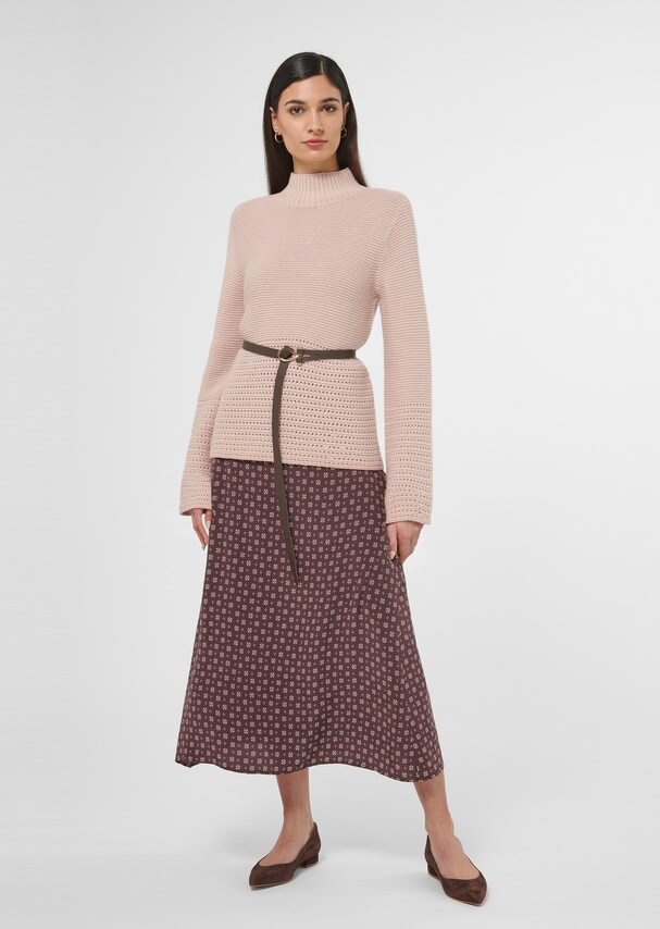 Midi skirt in a flattering A-line style 1