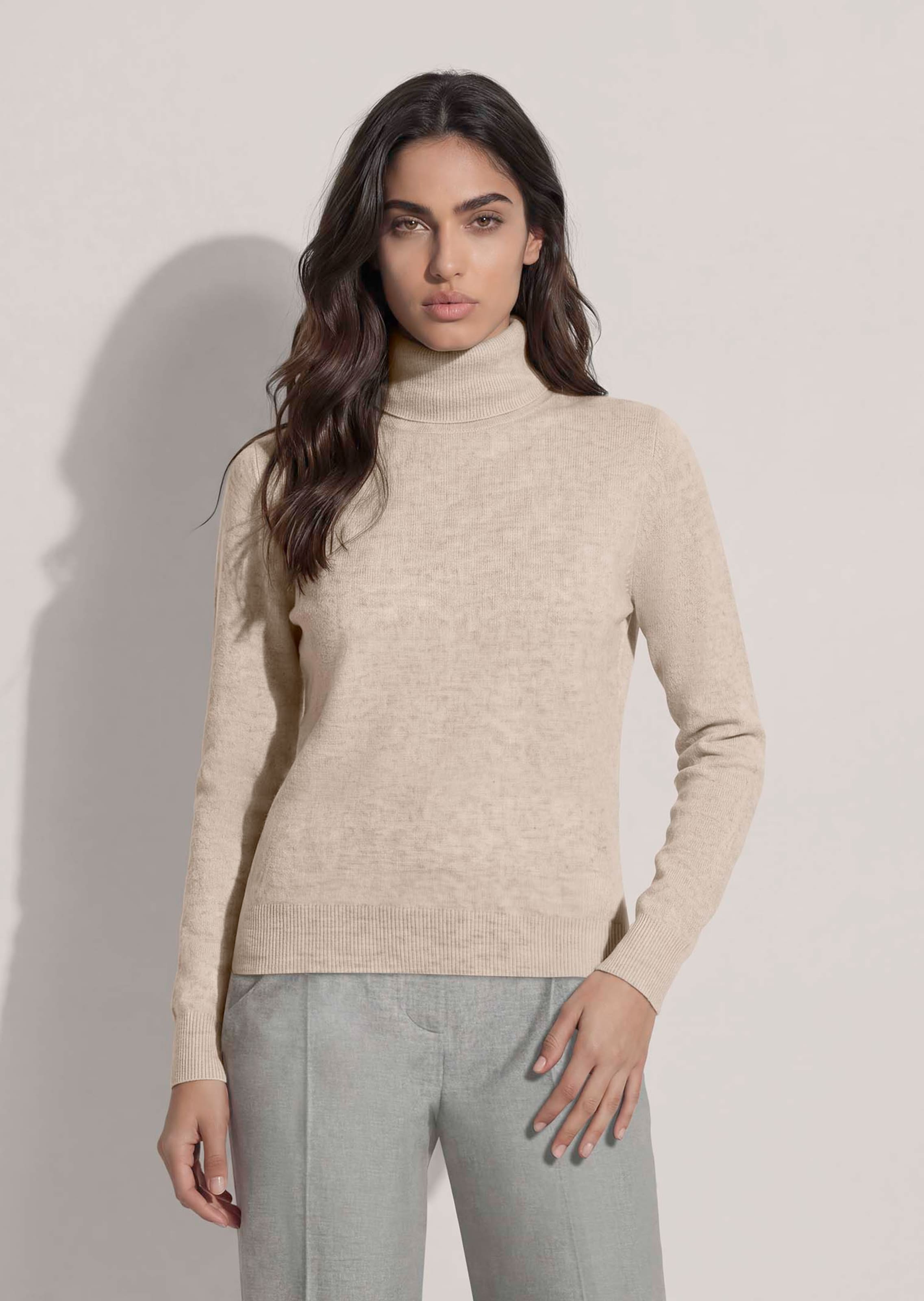 Pull en cachemire à col roulé