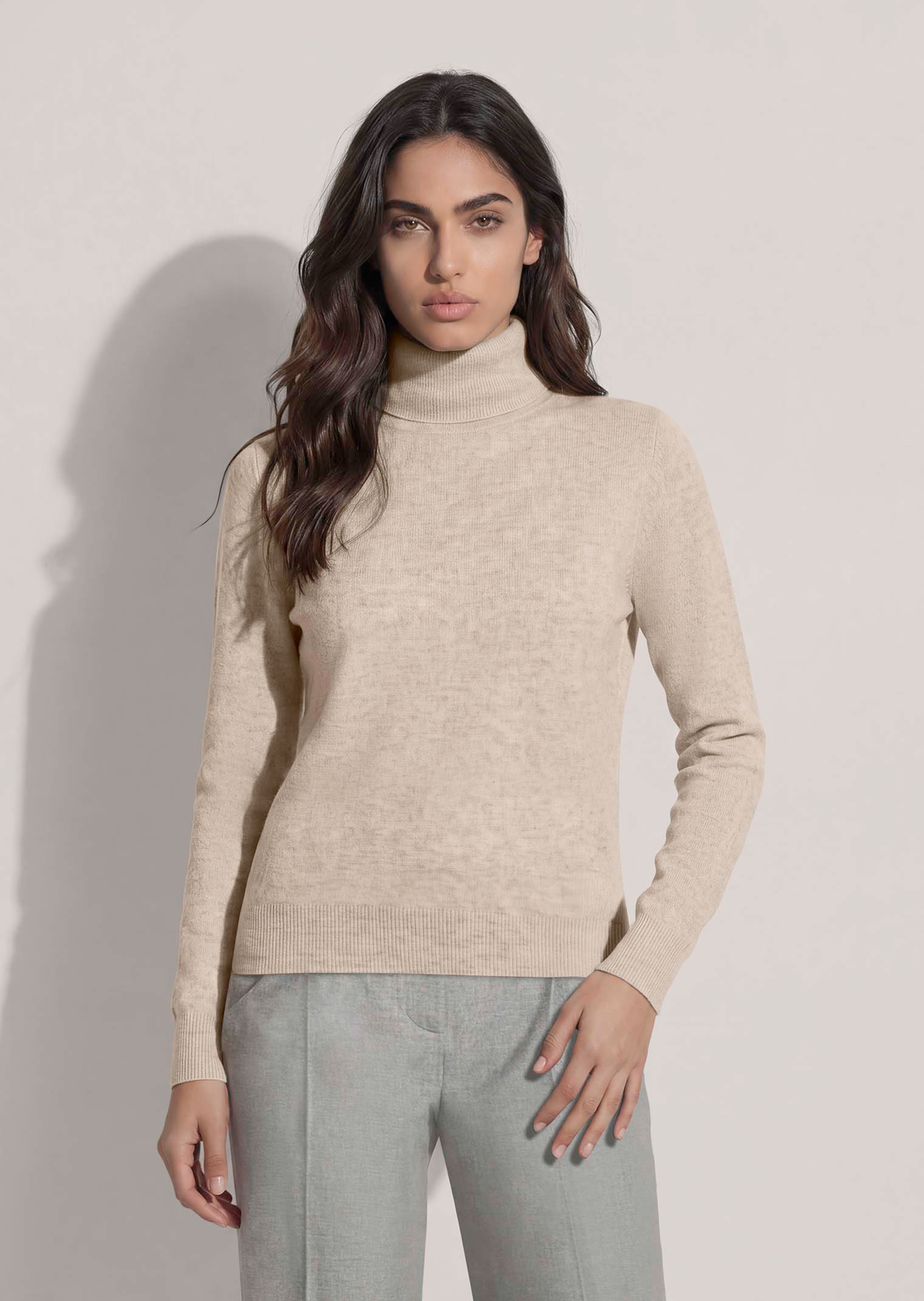 Pull en cachemire à col roulé