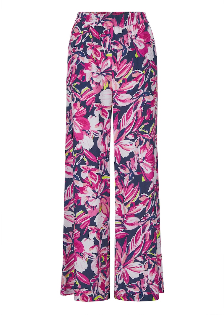 Gedessineerde broek VERA met bloemenmotief