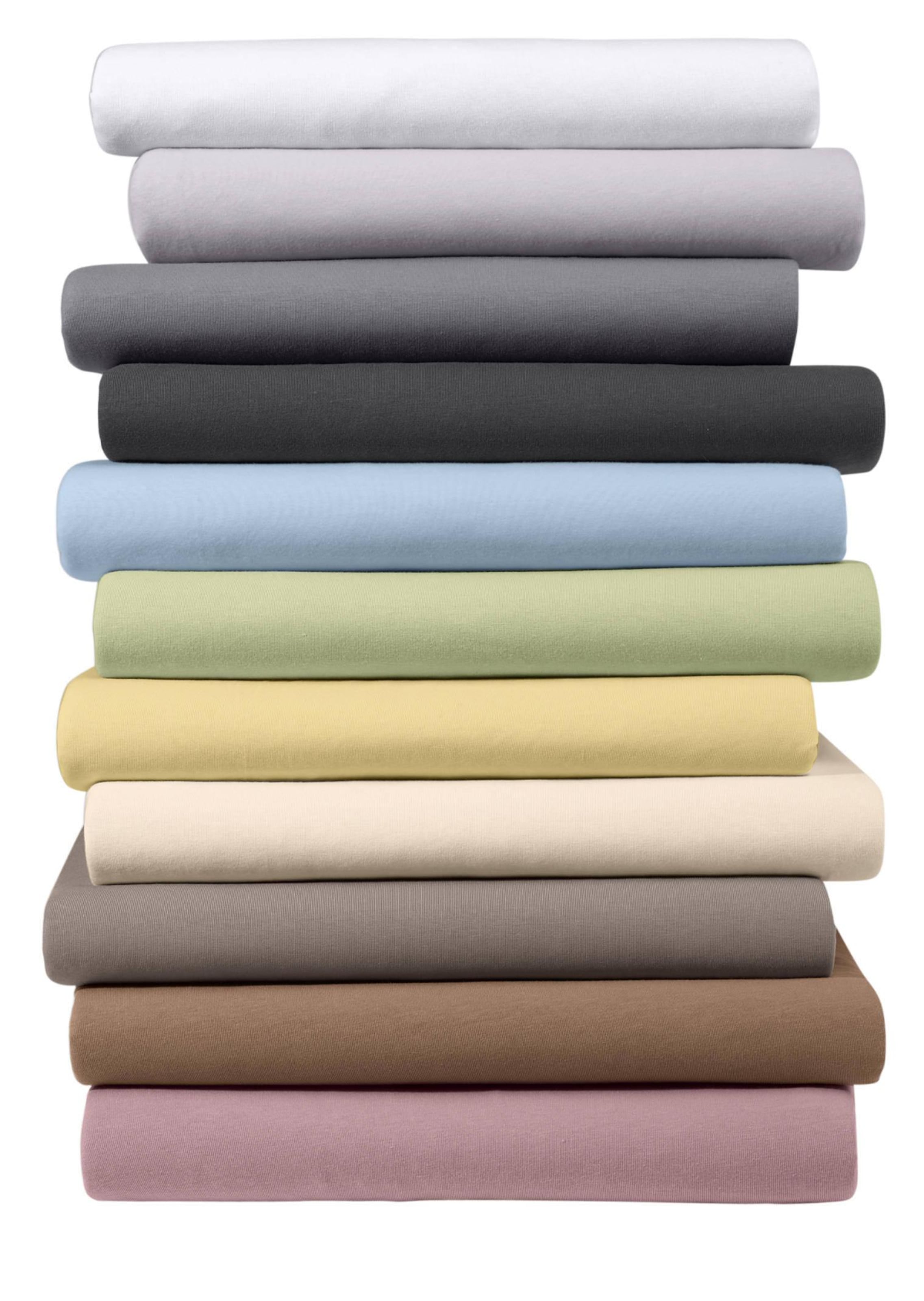 Drap-housse en jersey extensible - sauge - Gr. 180-200 x 200-220 cm de Goldner Fashion
