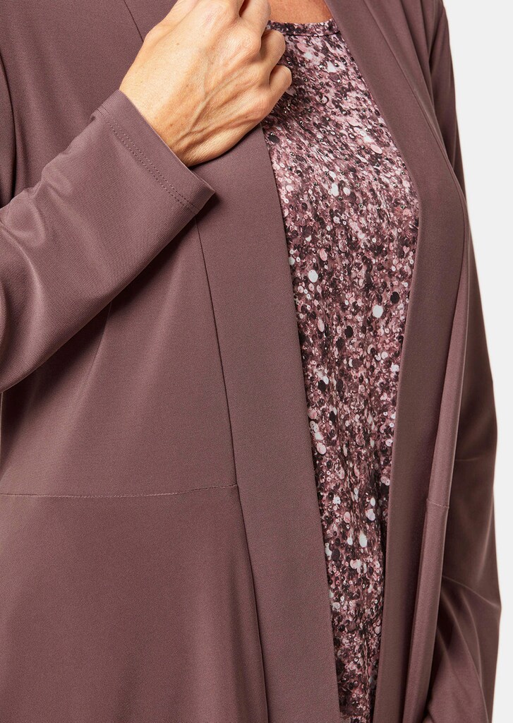 Weich fallende Jersey-Longjacke