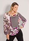 Bluse mit Blumenprint und Bordüre thumbnail 1