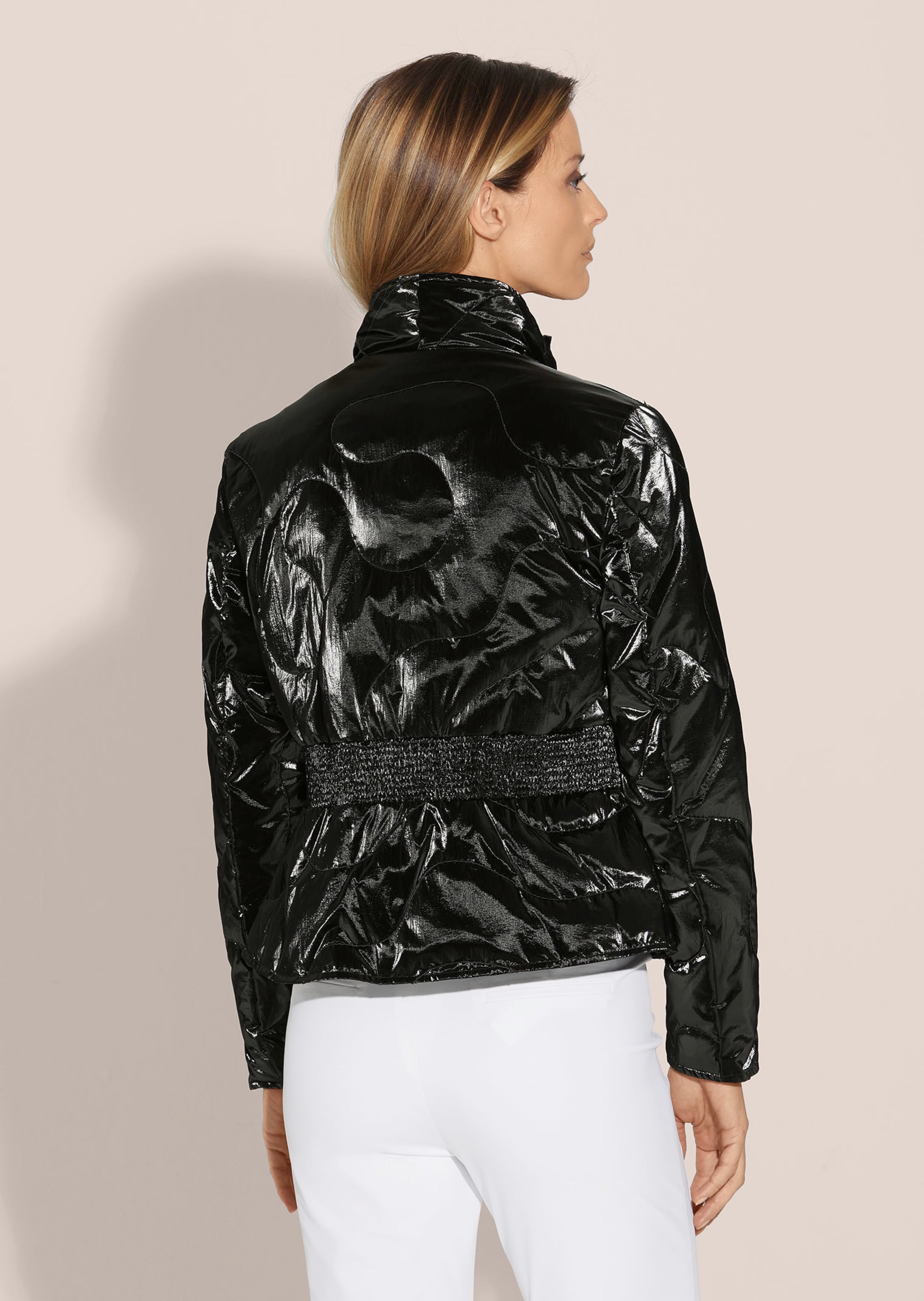 Quilted jacket in a shiny look in black MADELEINE Fashion