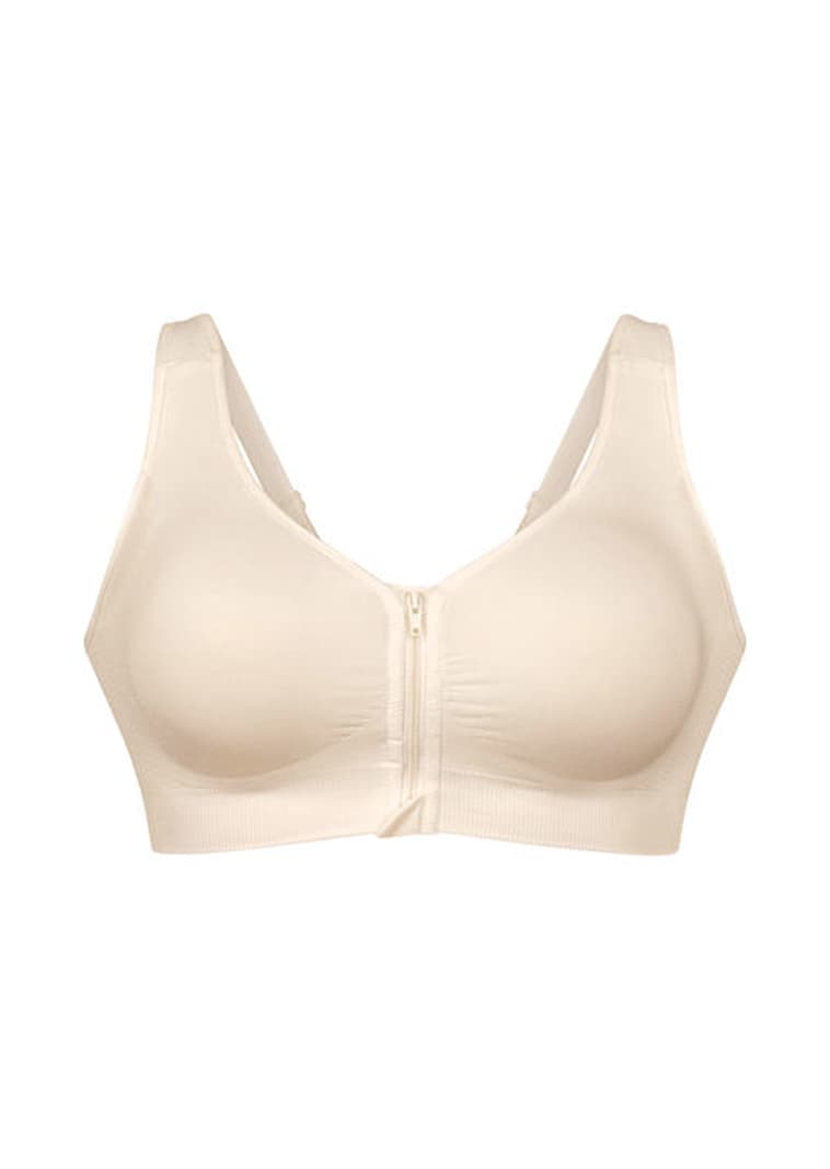 Bustier met voorsluiting en uitneembare cups van schuim