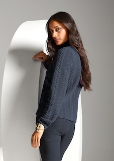 Sweatshirt mit Zopfstruktur thumbnail 7