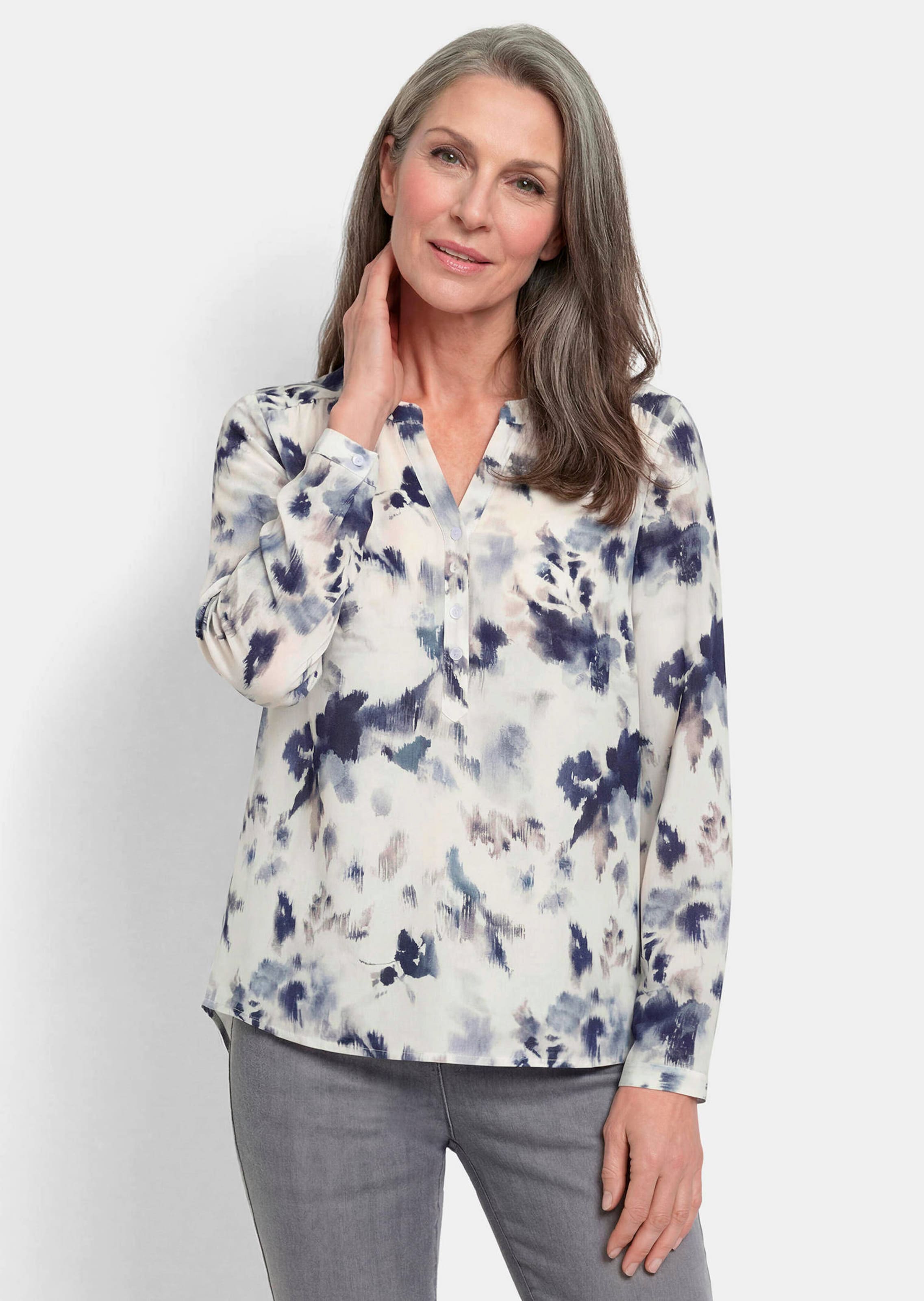 Druckbluse im Unikat-Print