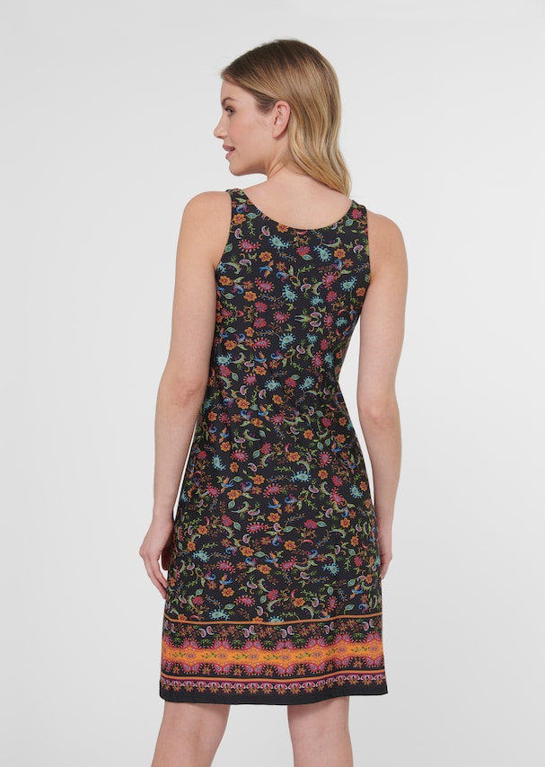 Printed dress with waterfall neckline 2