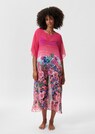 Semitransparenter Kaftan mit floralem Tropenprint thumbnail 1