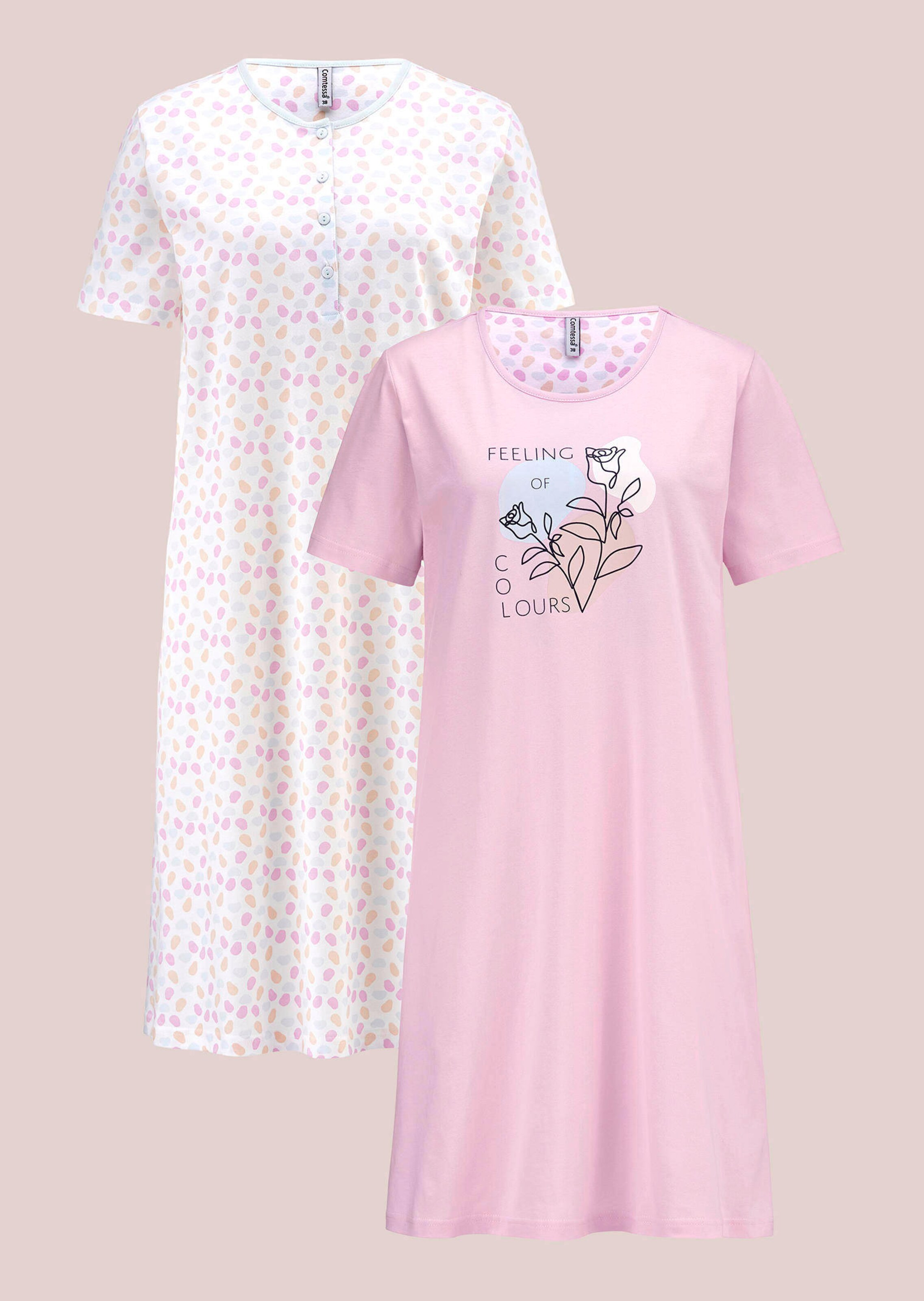 Lot de 2 chemises de nuit en coton