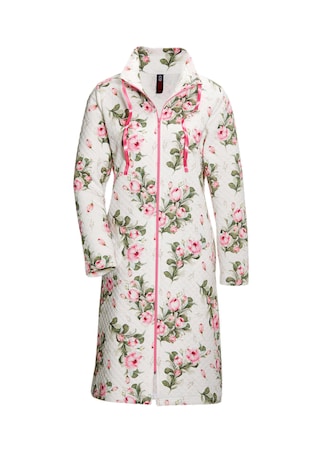 blanc / rosé / sauge / à motifs Robe de chambre zippée